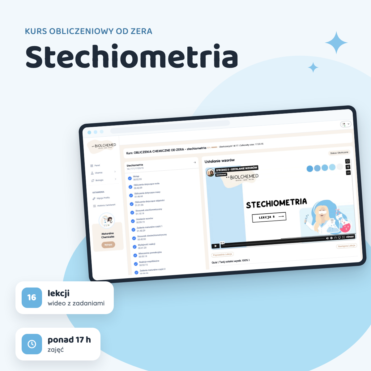 KURS OBLICZENIOWY OD ZERA - stechiometria